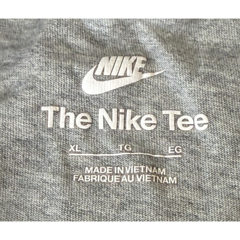 Nike The Nike Tee Long Sleeve Shirt Men's Gray Athletic Cut Swoosh XL XLARGE - Picture 4 of 8